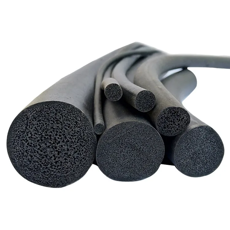 High quality round closed cell EPDM cord foam rubber strip