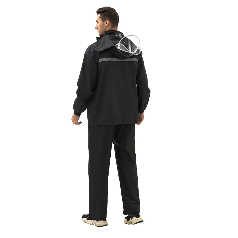 Jackets And Trousers Motorcycle Rain Suits Raincoat With Lining Rainwear  Man Woman Pocket Raincoat