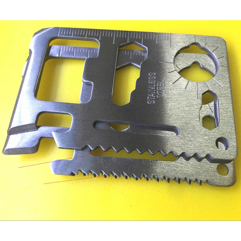 Big Creative Outdoor Camping Tool Card 11 Kinds Of Multi-function Swiss Knife Card Life Saving Card