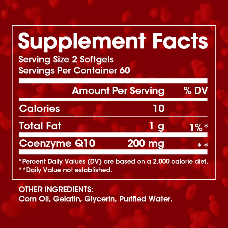 OEM 60pcs Herbal Supplement Soybean Oil Extract COQ10 Softgel Capsule for Healthy Heart and Brain function