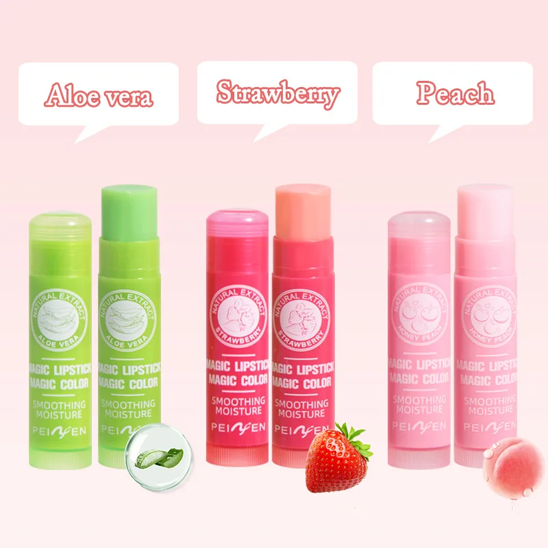 Strawberry Fruit lipstick Long lasting moisturizing color changing lipstick