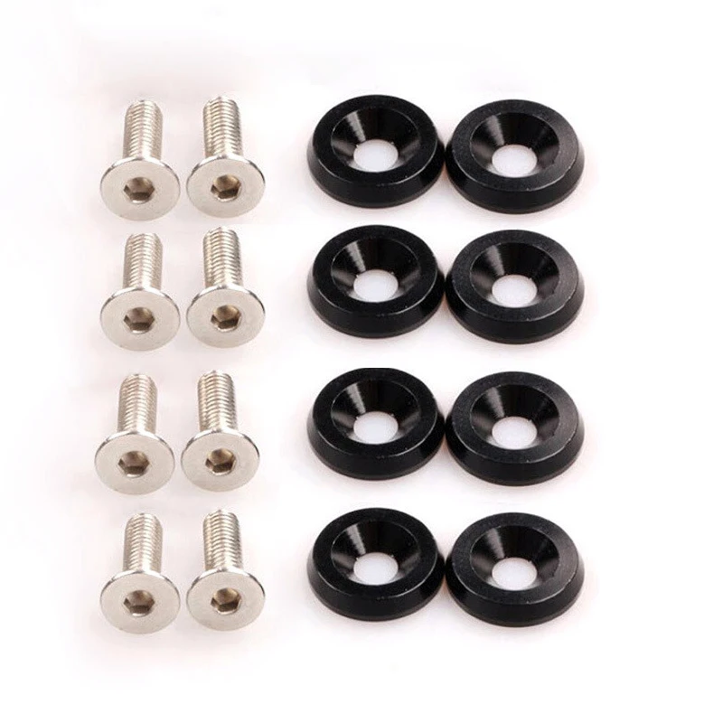 Aluminum  M6 Car Battery Guard Plate Washer Screw Refitting Fender License Plate Frame Screw Gasket