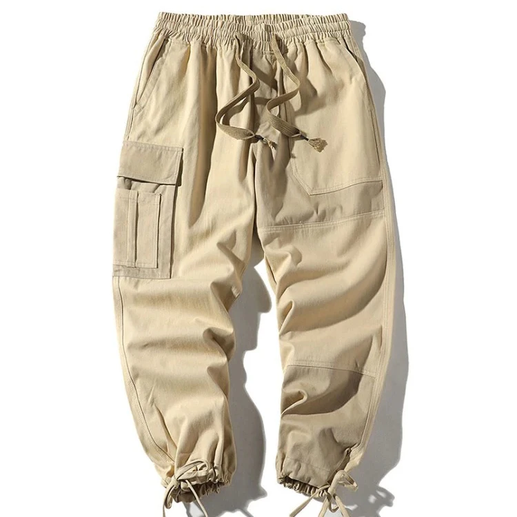 New Arrivals Custom Camo Mens Black Baggy Stacked Jagger Pants Multi Pocket Mtb Lower Track Kot Cargo Pants