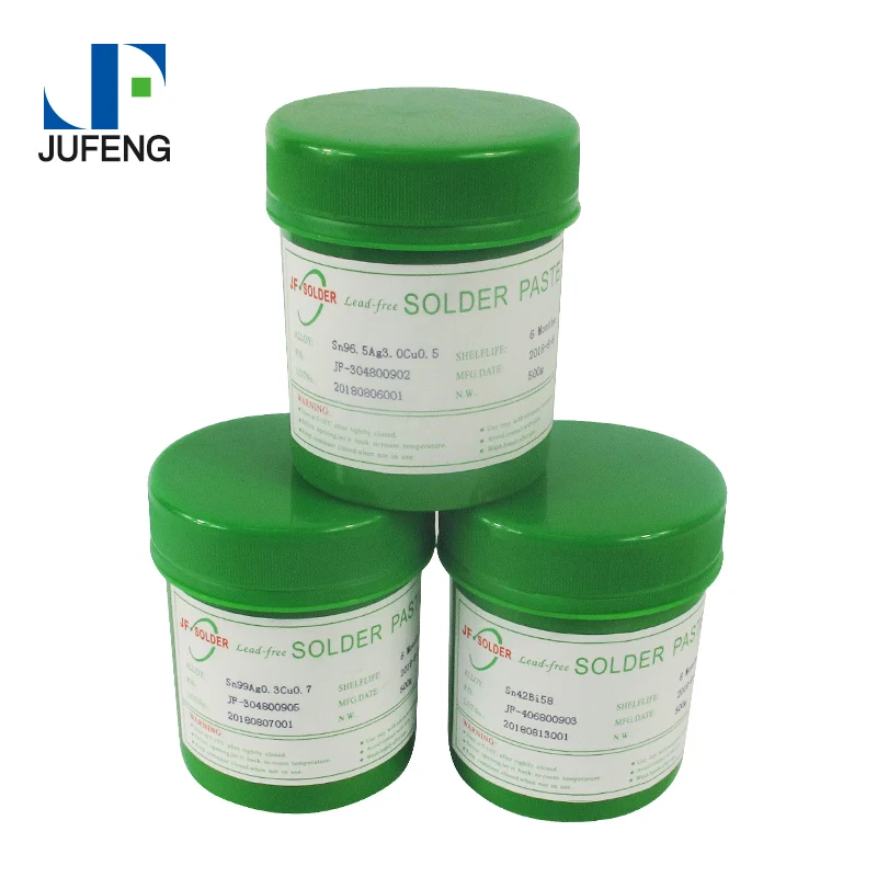 Jufeng Solder Paste 500g Sn64Bi35Ag1 Silver Soldering Paste Tin Solder Paste For Electronics