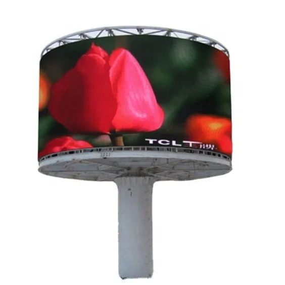 Outdoor Indoor Led Display Cylindrical Advertising Screen Flexible Chinese Hlt Hd Led Display Suppliers