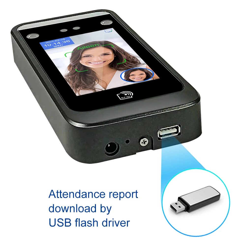TIMMY Wifi Cloud Software SDK AI Multi Person Dynamic Face Recognition Time Recording Time Attendance Machine