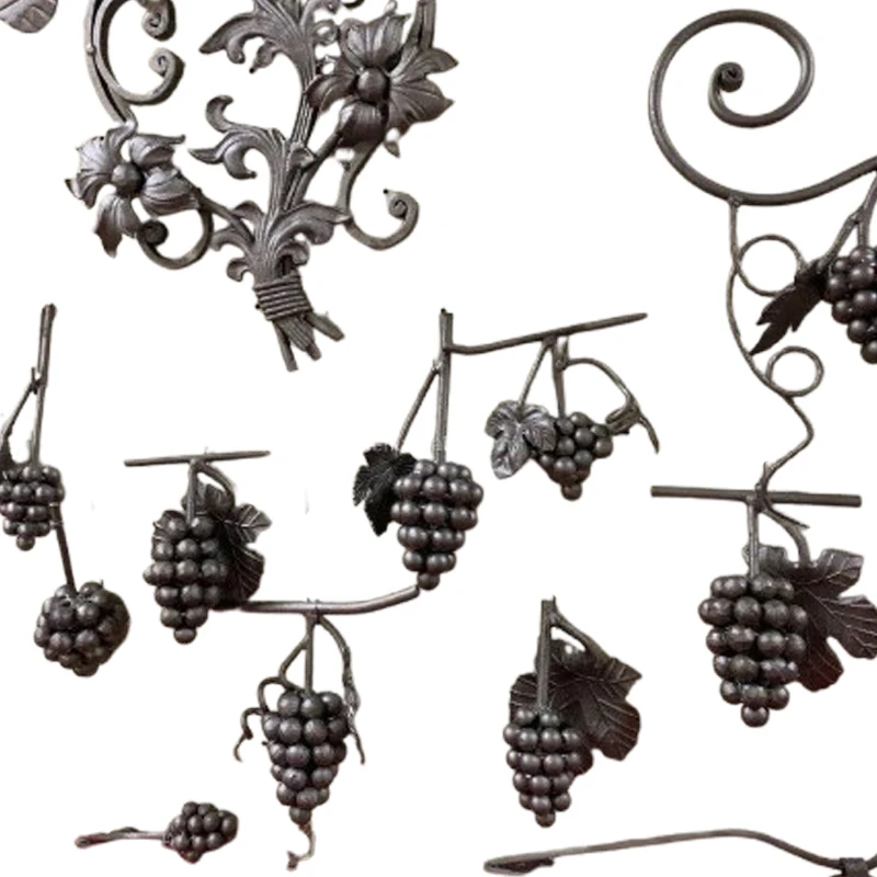 Wrought Iron Gate with Grape Wrought Iron Handrail Grapes Welding Forged Wrought Iron Grapes