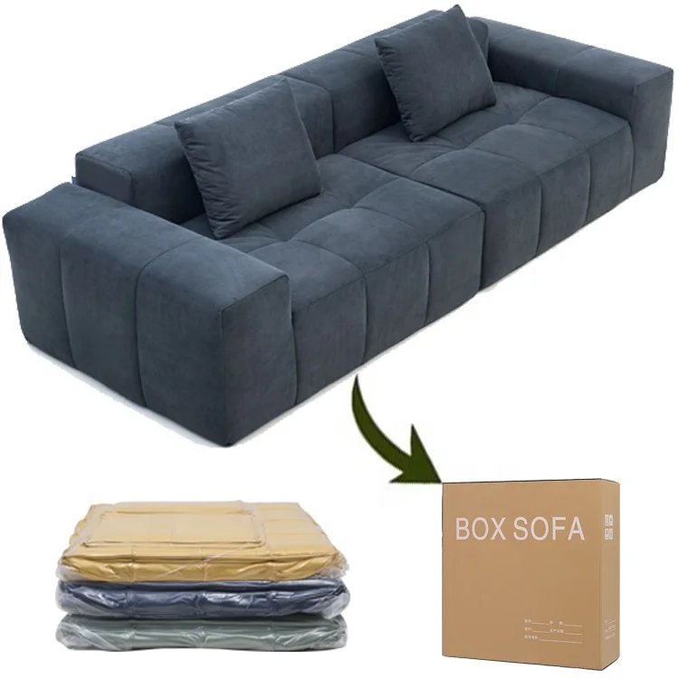 Foshan Factory Supply compressed-sofa with Cheap Price foam material couch One Box Folding Package good for Express delivery