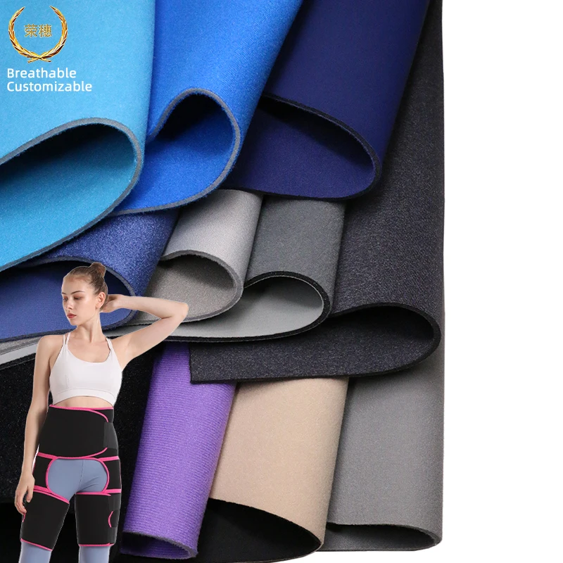 Customizable breathable sports protective gear fabric PU foam Non-neoprene fabric 3mm 4mm 5mm Total thickness