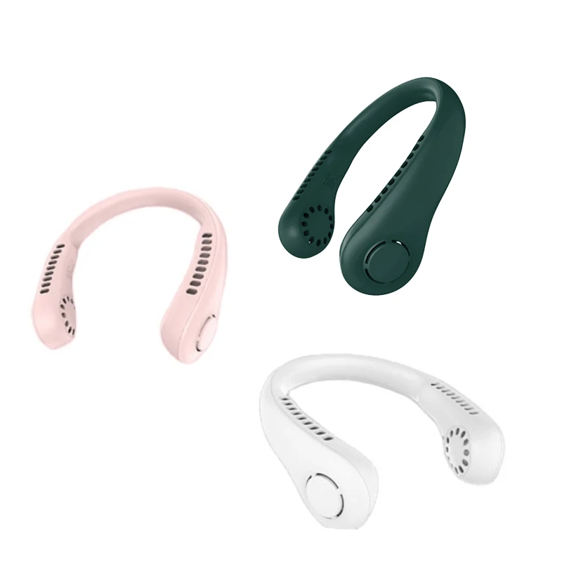 Wearable Sports Fan usb Neck Fan Hands Free Fanfashion Hand-free Mini Portable Folding usb Rechargeable hanging cooling