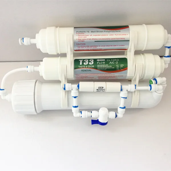 Natural Residential Replacement Quick Fitting Household 50Gpd 75G 3 Stages Mini Water Filter System Chlorine Removal