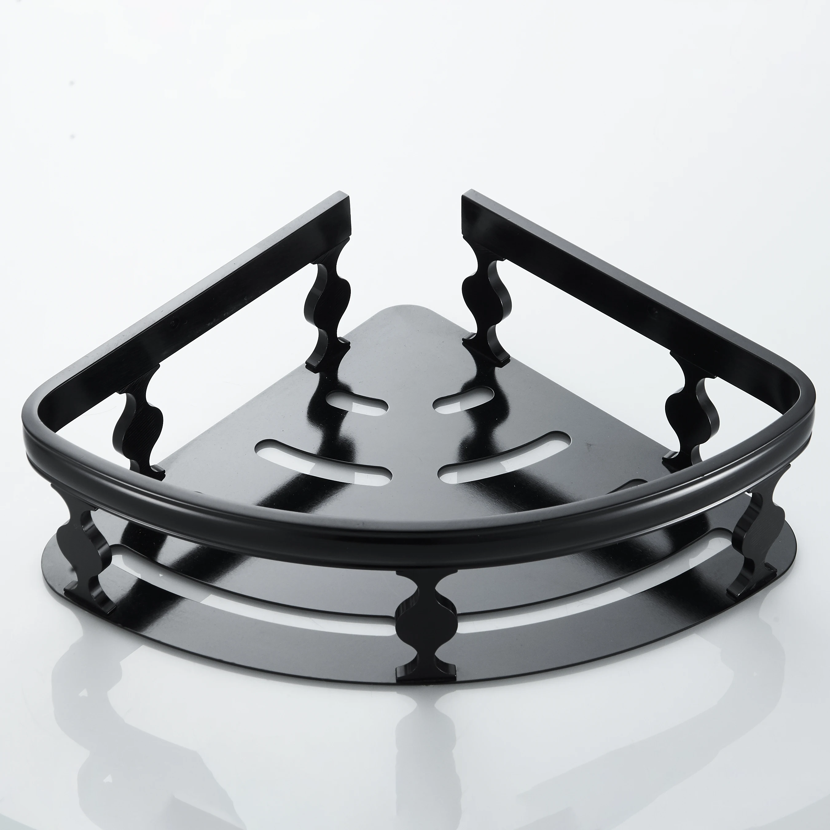 Factory Wholesale High Quality Aluminum Corner Bathroom Rack Without Drilling Wall Mounted Bathroom Corner Shelf