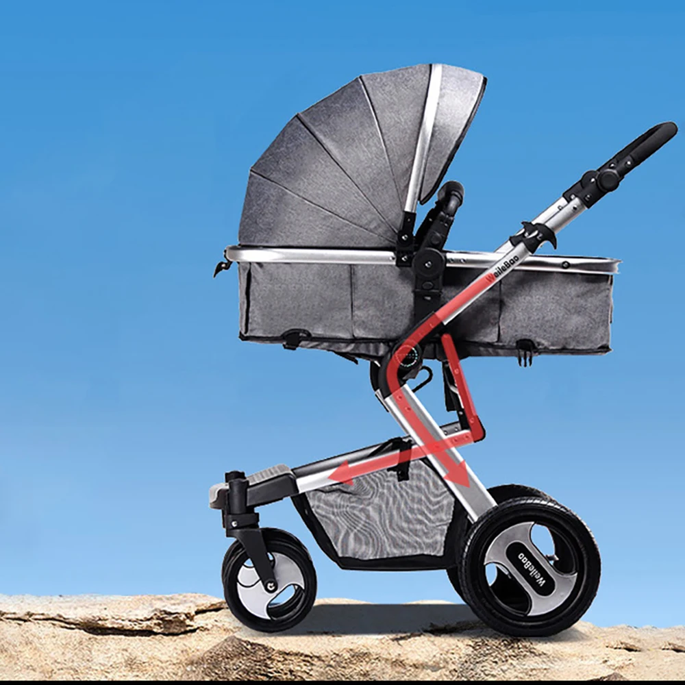 
3 in 1 High Quality Baby Walkers Carriers Newborn Pram with Car Seat,Convertible Rider Easy Foldable Baby Stroller 