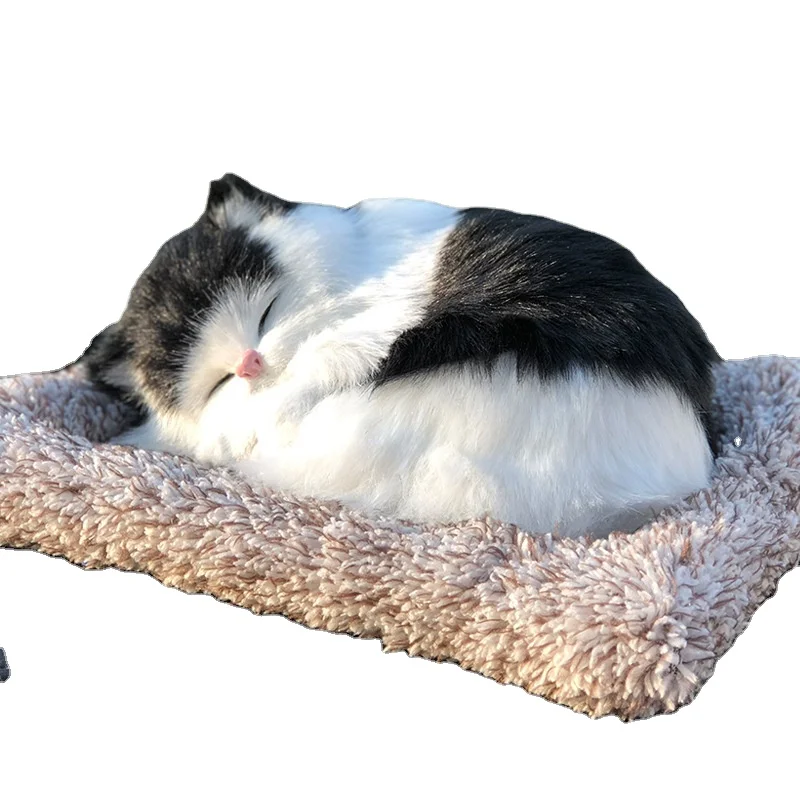 Cute 30*20cm Dog Car Dashboard Decoration Ornaments Modern Style Activated Carbon Simulation Type with Plush Cat Pattern