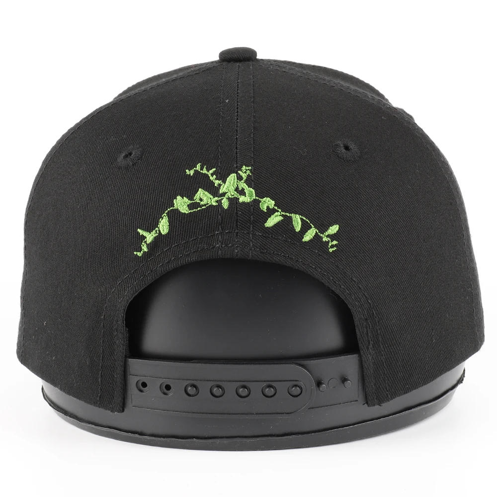 Wholesale Manufacturer Summer Cotton Hat Twill Custom Embroidered Flower Black Baseball Cap