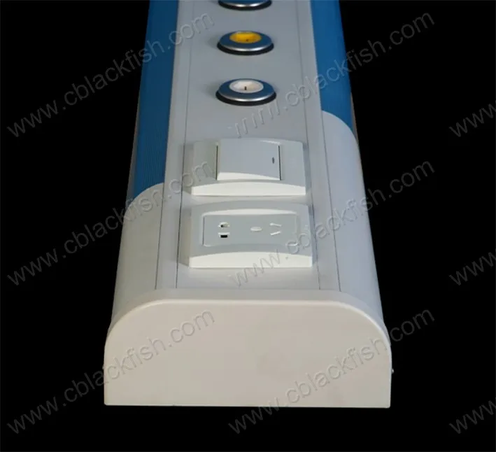 Customized Length Aluminum Alloy Bed Medical Gas Head Unit bedhead headboard For Hospital Ward ICU