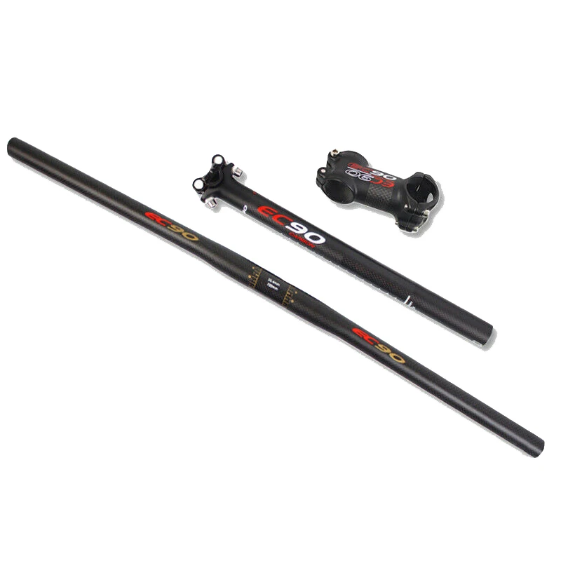 Набор для горного велосипеда EC90, руль из углеродного волокна, 3K, прямой, на руль, подседельный штырь