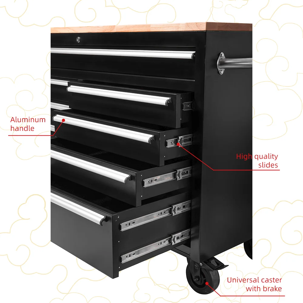 42 inch diy tool drawer cart 9 drawers tool cabinet trolley tool case on wheel