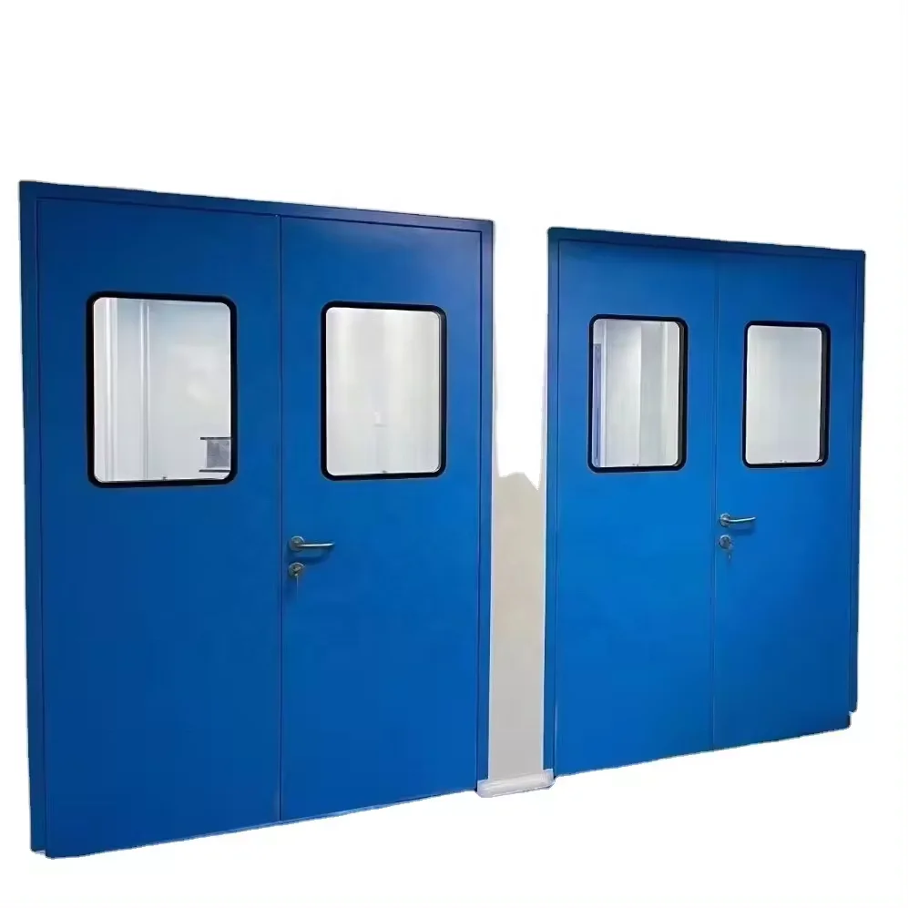 Промышленная стандартная пищевая Больничная лаборатория GMP модульная оцинкованная стальная распашная дверь