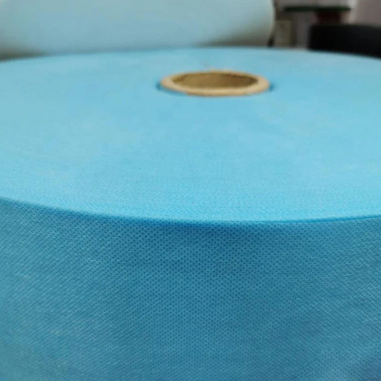 Cheap SSS SMMS 100% PP Eco Hot Stamping Blue Laminated Waterproof Breathable Decoration Medical Spunbond Non Woven Fabric Roll