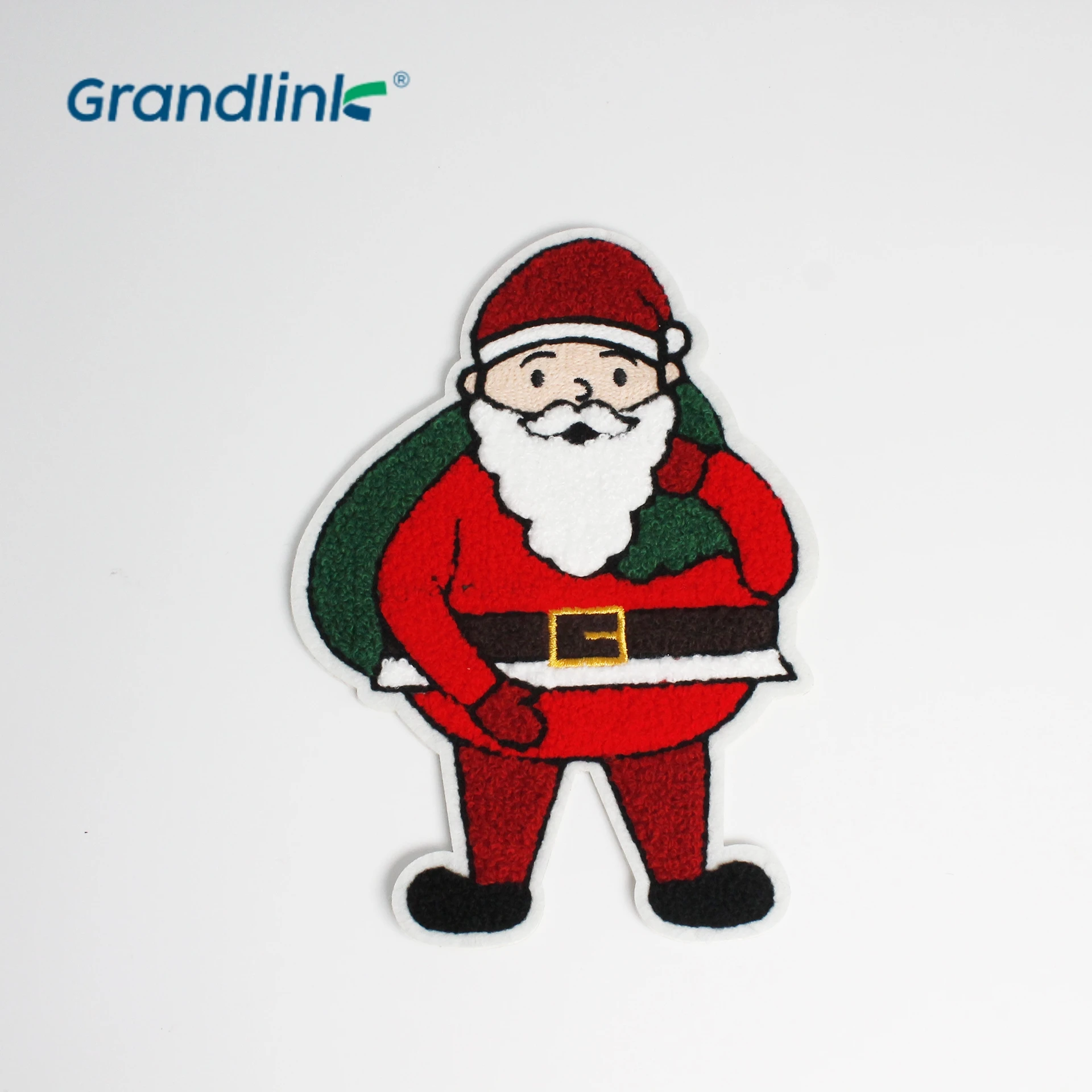 Factory Wholesale christmas santa baby Clothing Towel Embroidery chenille self adhesive Iron On Patches for Clothes bag ornament