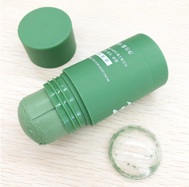 Green Mask Solid Mud Face Whitening Skincare Oil Control Facial Purifying Anti-acne Organic Vitamin Green Tea Clay Mask Stick