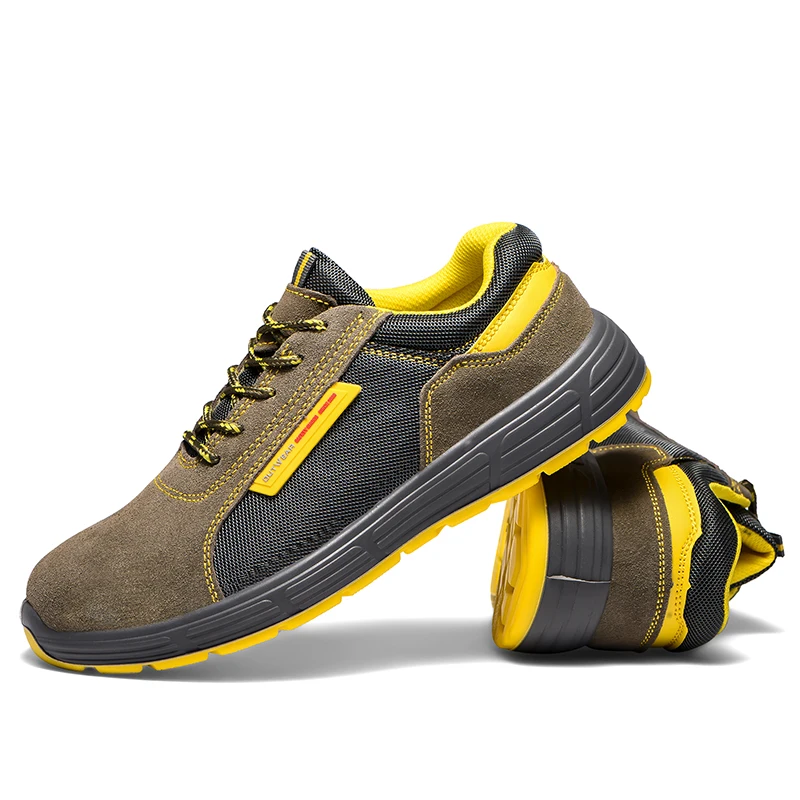 Hot sales anti slip working footwear fashionable anti smashing lightweight men sneakers safety shoes for engineers