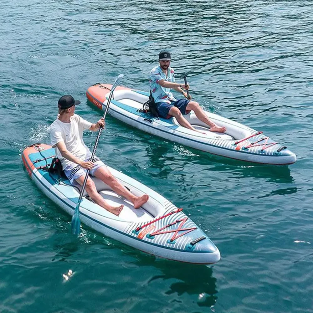 Новый дизайн индивидуальный надувной каяк морской каноэ одноместный двухместный доска для водного серфинга