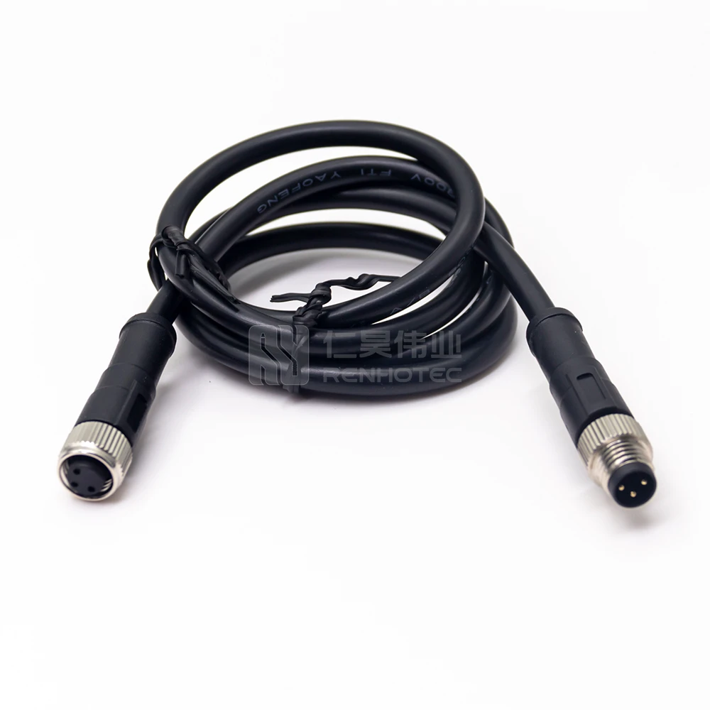 IP67 Waterproof M12 Female Cable Connector PVC/PUR Moulded with 3/5/6/8/12 Pins Sensor Type Cable Connector for M5 M8
