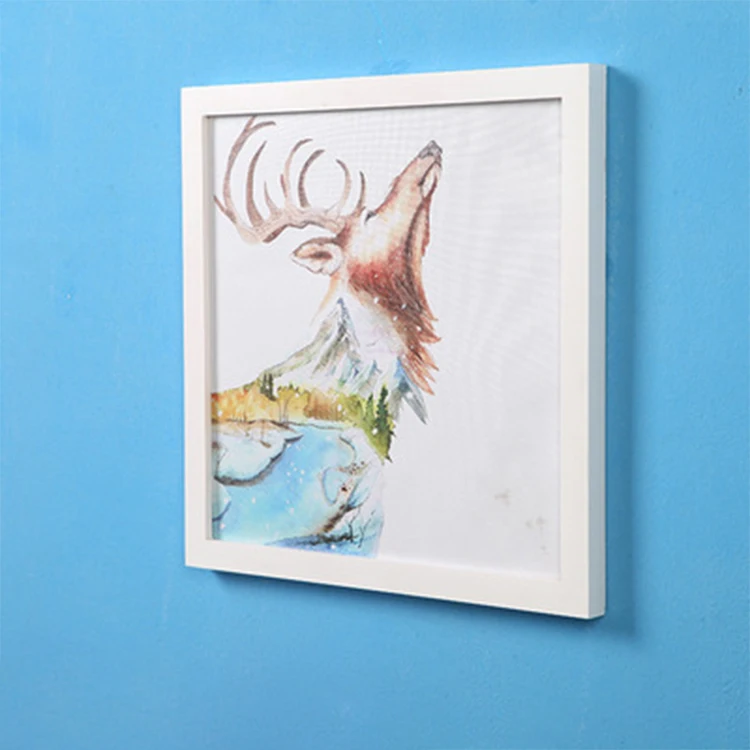 Высококачественная настенная деревянная фоторамка из цельного дерева квадратная