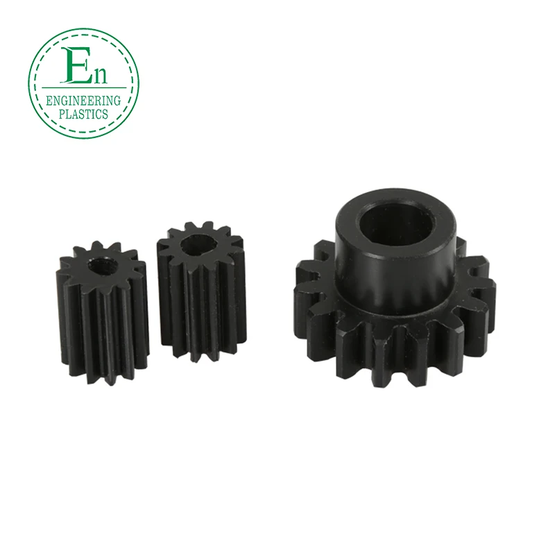
Plastic manufacturers specializing in customized black polyformaldehyde POM plastic spur gear 