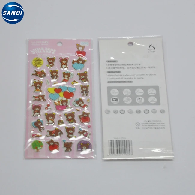 
Wholesale custom 3d cartoon puffy bubble stickers 