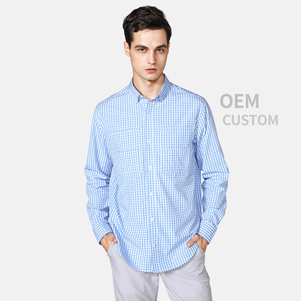 Пользовательские oem kemeja Hemd camisa social manga larga Англия Стиль хлопок мужские клетчатые Саржевые рубашки Простая мужская рубашка с длинным