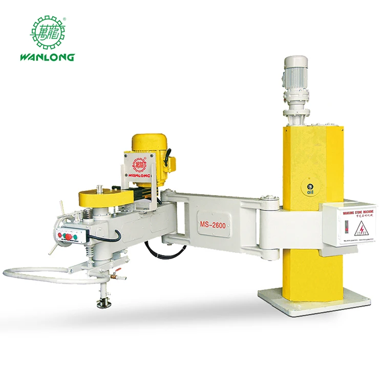 Granite Marble Stone Radial Arm Manual & Pneumatic Lifting Polishing Machines MS-2600/3000 WANLONG Stone Machinery