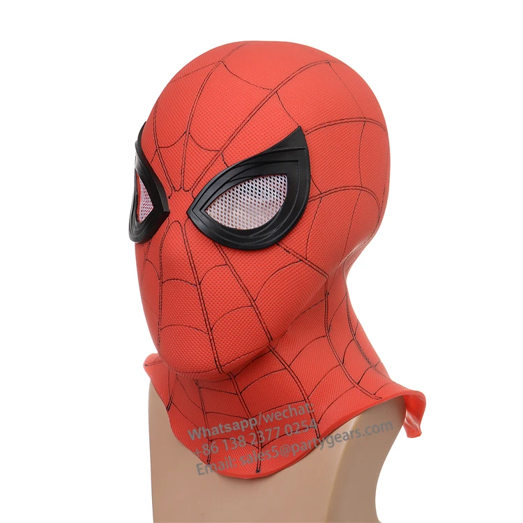 Головной убор из фильма Marvel герои Человека-паука экспедиция головной убор Хэллоуин косплей взрослые дети латексная полноголовая красная черная маска Человека-паука