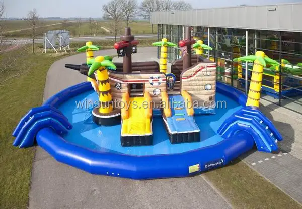10m 18m dia factory summer hot Inflatable water park slide equipment run rides sale,inflatable water splash games for rentals