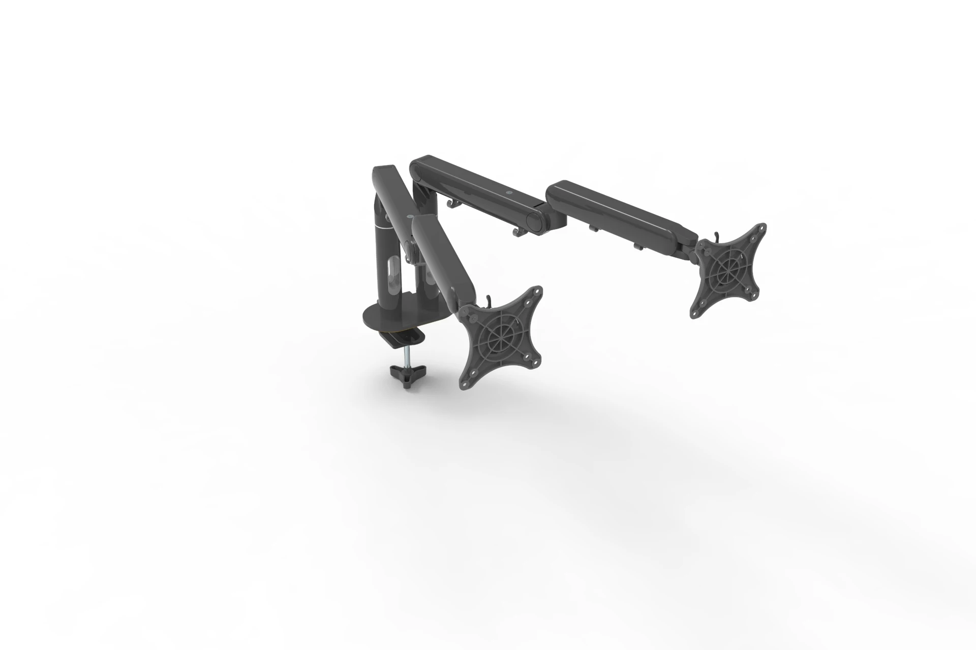 Dual Arms Desk Monitor Mount, Monitor Stand Clamp