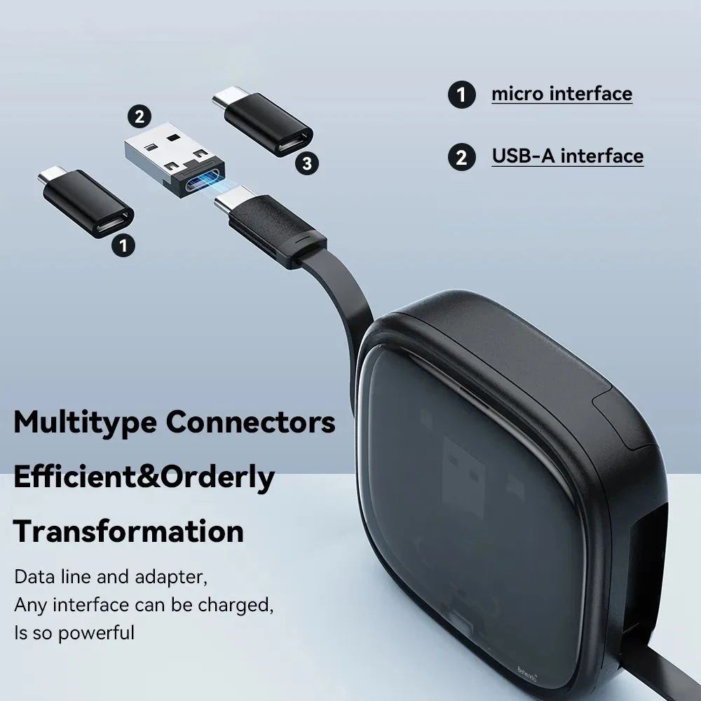 High Quality Custom Logo Gifts 8 in 1 Multi-functional Fast Charging 60W Portable  Cable Storage Box Gift Set&Accessory Gift
