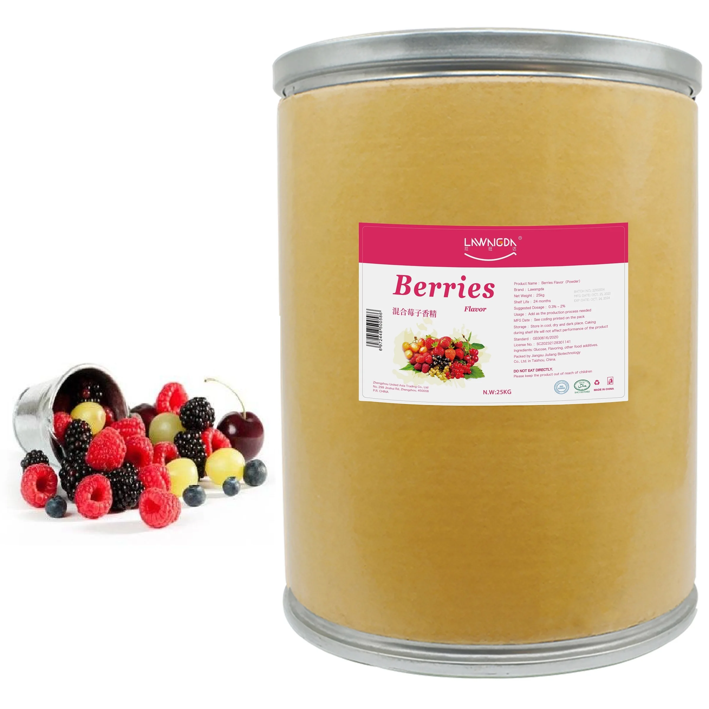 Halal Mixed Berries Flavor Powder for food beverage ice cream drinks candy juice gum