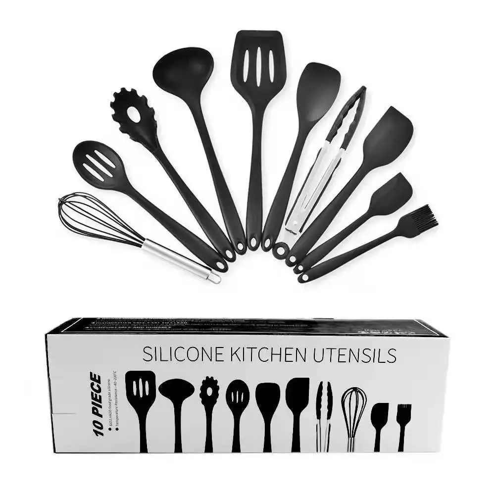 kitchen accessories Silicone Kitchen Utensil Set 10pcs/set Silicone tools In Kitchen