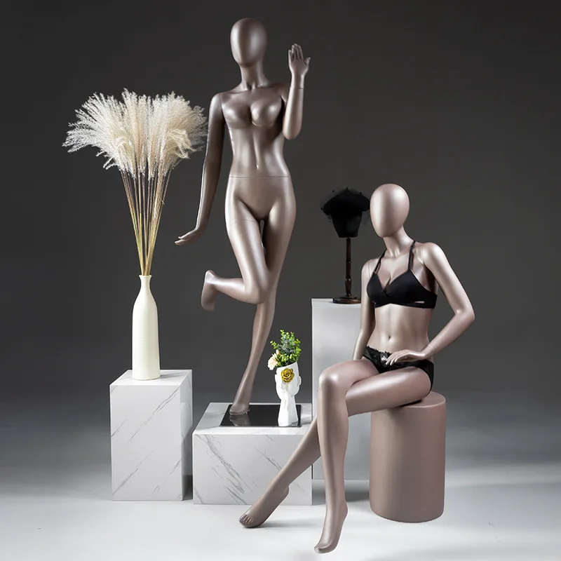 Fashion Women Sitting/Standing Curvy Clothing Wholebody Champagne Gold Full Body Mannequins Female