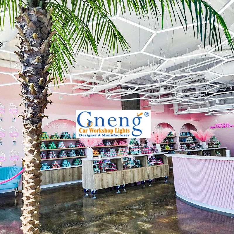 High Quality Easy Set Up Diy Assembled Luz Led De Techo Hexagonal Supermarket Led Shop Light