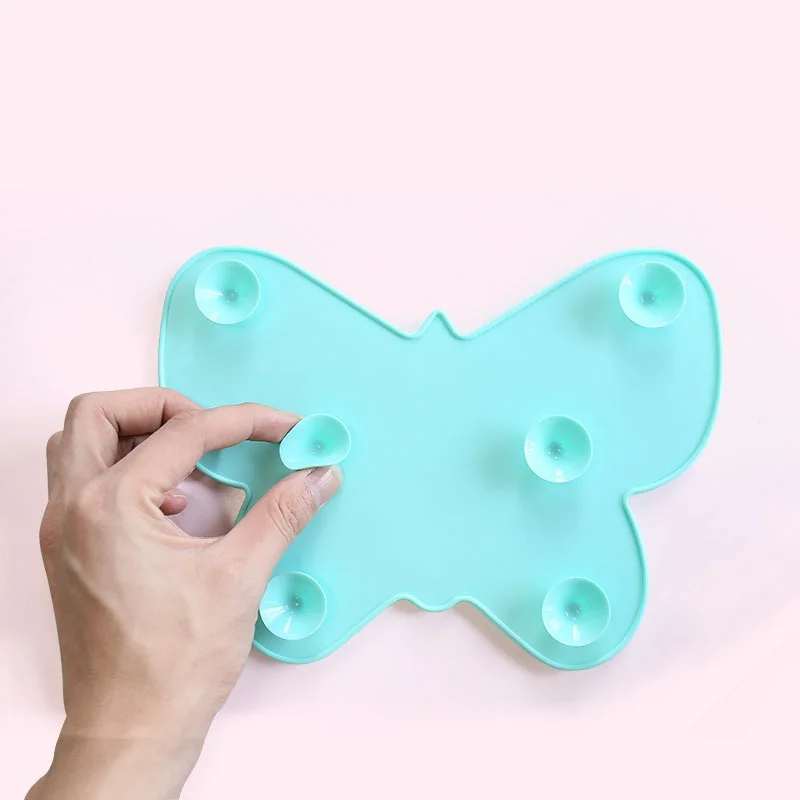 Creative silica gel scrubbing flap suction cup mat beauty cosmetic hairbrush cleaning