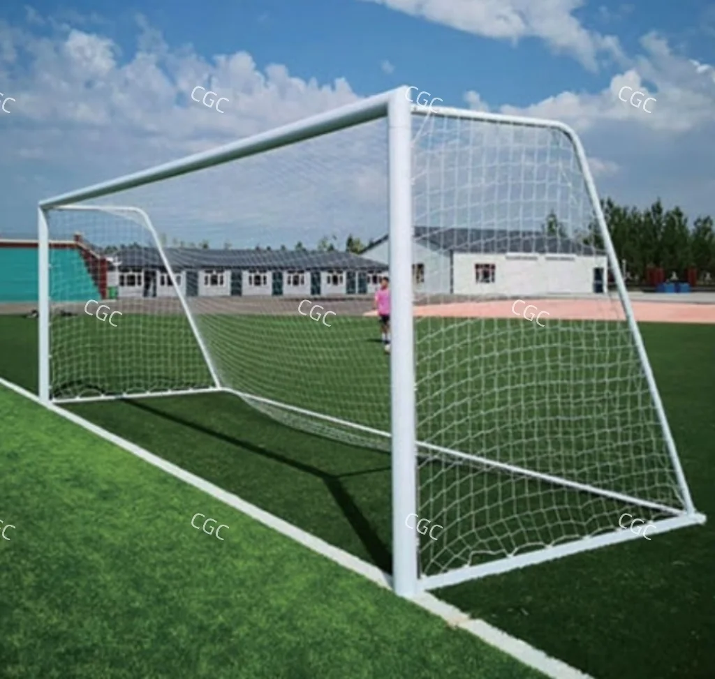 Футбольные ворота с сеткой 11vs 11 полноразмерные алюминиевые портативные футбольные колесами