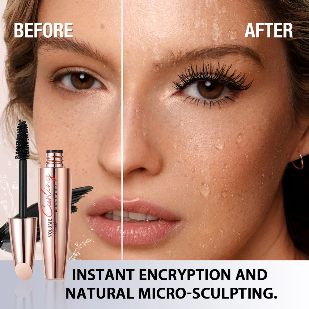 GIGIROSE Non-Blooming Mineral Cream Mascara Eyeliner Pen Set Long Curling Thick Glue Pen with Labeling Wholesale