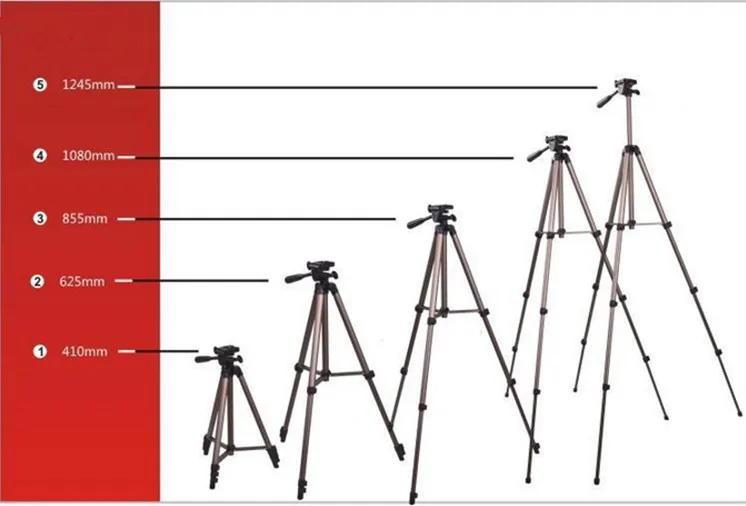 
Weifeng WT-3130 aluminum lightweight tripod adjustable compact tripod high quality cheap tripod for camera iphone 