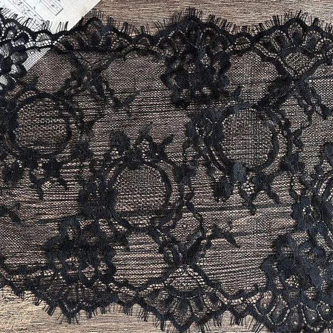 25CM fashion women dress soft nylon chantilly eyelash lace trim fabric LT2622B