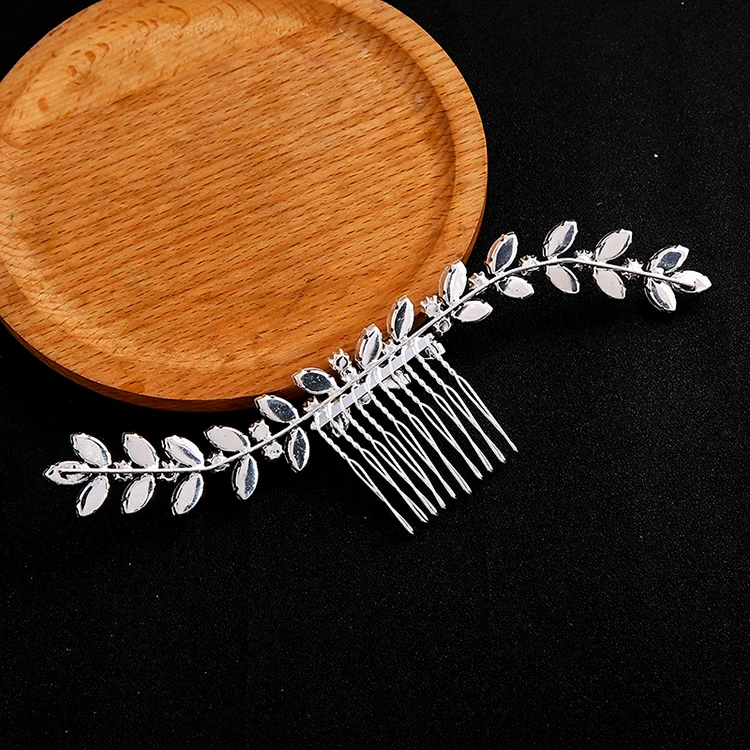 Wholesale Metal Bridal Accessories Hair Combs Wedding Headwear Crystal Hair Combs Bride Headpiece Women Party Hair Accessories