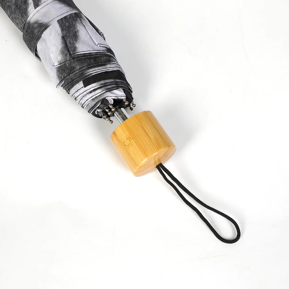 New Arrival 21inch*8k 190T pongee fabric with customized pattern folding umbrella