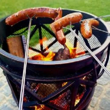Hot Sale Round Outdoor Bbq Grill Wood Burning Fire Pit For Backyard Garden Patio